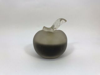 Lalique Vintage Glass Perfume Bottle Nina Ricci Apple.  2 1/2“ High