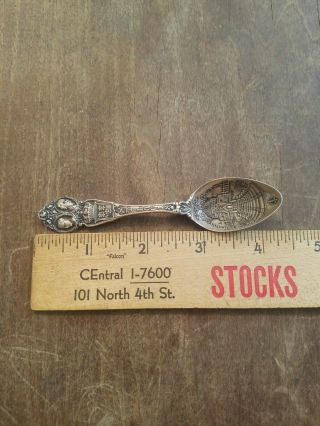 St Louis.  Festival Hall & Cascades.  Sterling Silver Spoon.  Baccard.