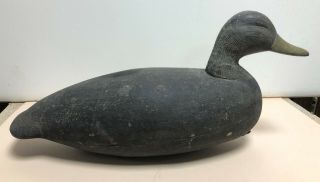 antique old duck decoy handcarved wood lead weighted primitive carving 2