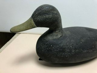 antique old duck decoy handcarved wood lead weighted primitive carving 5