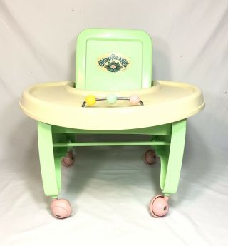 Vintage Coleco Cabbage Patch Kids Doll Rolling Walker High Chair 1991 16 " X 18 "