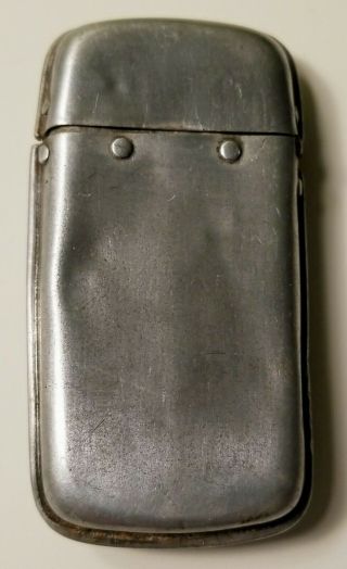 1920 ' s Golfer Metal Matchsafe Holder Case Vesta Striker Golf Antique Rare 4
