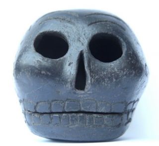 Large Aztec Death Whistle Black Clay Relic Ancient Terrifying Instrument Scary