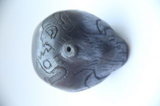 Large Aztec Death Whistle black clay relic ancient terrifying instrument scary 2