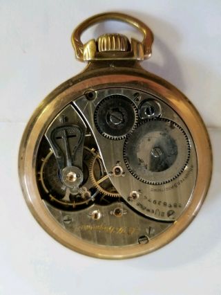 Elgin B.  W.  Raymond 10K Gold Filled 21j 16s Open Face Railroad Grade Pocket Watch 5