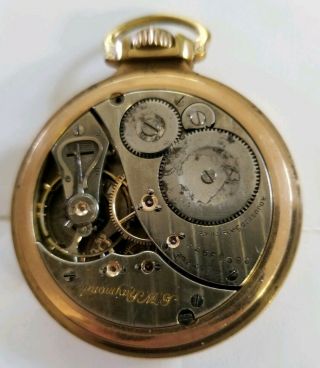 Elgin B.  W.  Raymond 10K Gold Filled 21j 16s Open Face Railroad Grade Pocket Watch 6
