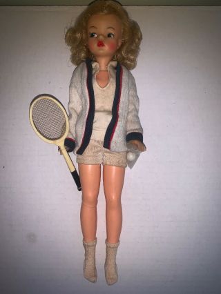 Vintage Tammy Doll 1960’s Ideal Toy Corp 12” Bs - 12 Strait Legs Tennis Japan Wow