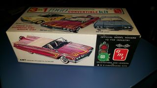 Orig.  Amt 1960 Pontiac Bonneville 3in1 Customizing Convertible Kit Unbuilt 66660
