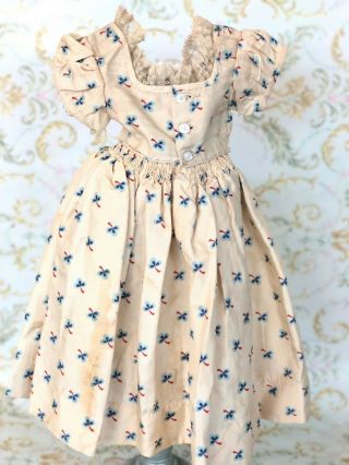 Antique Silk Doll Dress For Repair For French Or German Doll