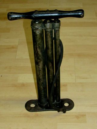 Rare Orig Antique Kellogg Special Model T 3 Brass Cylinder Tire Air Hand Pump