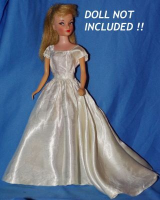 Vintage Barbie Suzette Mtizi Lilli Stunning Ivory White Satin Gown Dress Premier