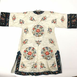 Vintage Chinese Silk Robe Forbidden Stitch 4