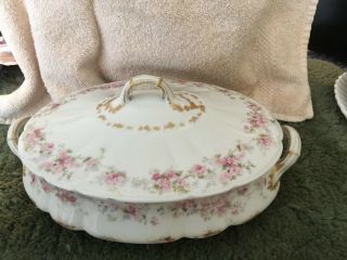 Vintage Antique Theodore Haviland Limoges French Covered Serving Dish