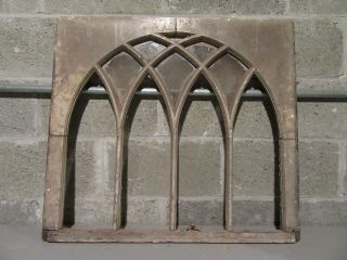 Antique Window Sash With Gothic Arches 30 X 27 Architectural Salvage