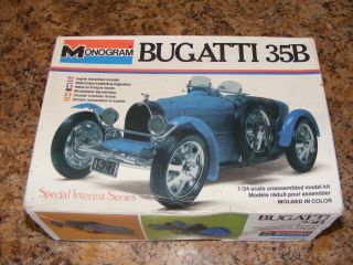 Vintage Monogram Bugatti 35b 1/24 Scale Model Kit