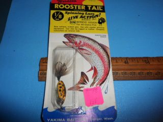 T0044 H Vintage Colorful Rooster Tail Noc Fishing Lure Yakima Bait Co