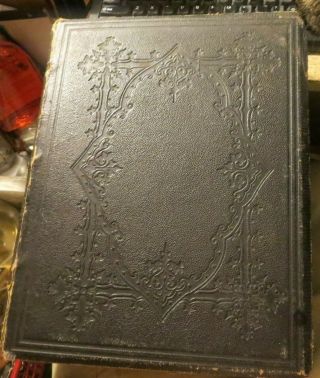Antique 1882 American Bible Society Holy Bible With Langston Family History