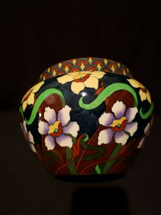 " Intarsio " Arts & Crafts Planter By " The Foley " (wileman Pottery) - 1898