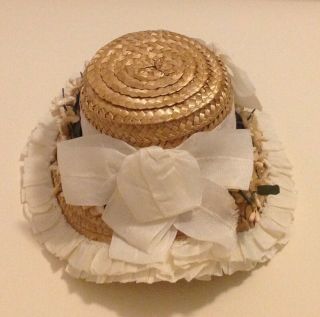 Sweet antique doll hat chapeau bisque German or French doll 3