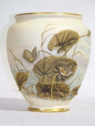 Antique Royal Worcester " Signed Bradley " Scenic Scene Painted Vase