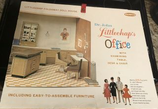 Vintage 1960 Remco Dr.  John Littlechap’s Office Toy Dr.  Office