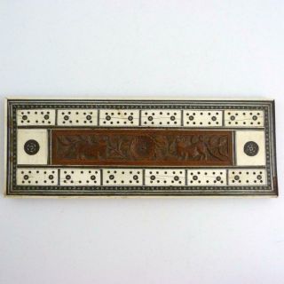 Anglo Indian Vizagapatam Sadeli Ware Cribbage Board,  19th Century