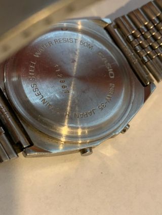 Vintage Casio Marlin W - 35 W35 Steel Digital LCD Watch 248 Module 7