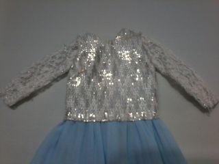 Vtg Shillman Clone Silver/Baby Blue Partydress MT 2