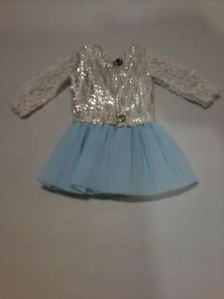 Vtg Shillman Clone Silver/Baby Blue Partydress MT 5