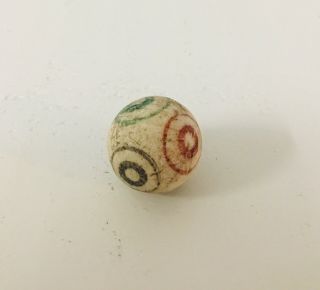 Antique Clay China Marble With Bullseye