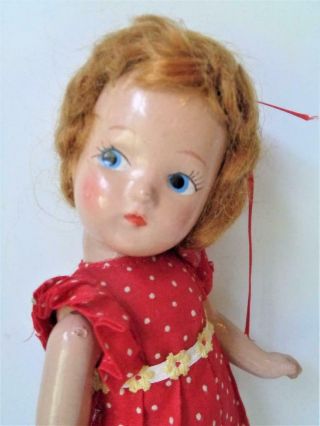 11 " Antique 1940s Composition Little Orphan Annie Redhead Doll Alexander Effanbe