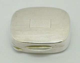 Elegant Tiffany & Co York Solid Sterling Silver Pill Box Hm 1938 Great Gift