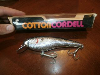 Vintage Cotton Cordell Big - O Saltwater Stout Fishing Lure Blue Silver 8306