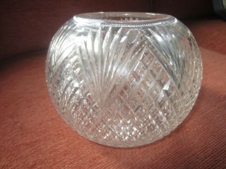 Antique/vintage Cut Glass Rose Bowl Vase - American Brilliant