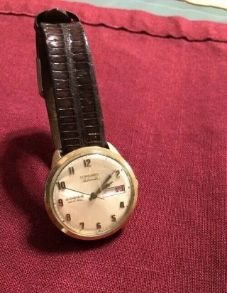 Vintage Longines Automatic 5 Star Admiral Men Wristwatch 10 K Gold Filled