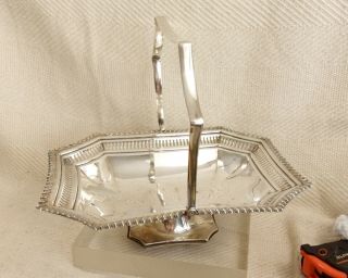 Vintage Silver Plated Georgian Decorative Footed Fruit Bowl,  Lovely Design