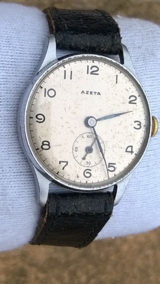 Azeta Mens Vintage Hand Wind Watch - But Hands Dont Always Move