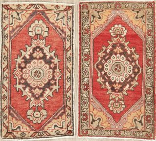 Vintage Oushak Turkish Oriental Area Rug Hand - Knotted Kitchen Carpet 2x3