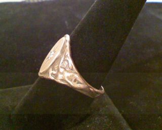 Antique Brass Art Deco / Art Nouveau Nude Diamond Ring (size 10) - Crown Mark 5