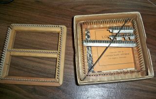 Vintage / Antique Hand Held Weaving Looms Loomette Box & Instructions