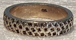 Sterling Silver & Clear Stone Vintage Art Deco Antique Ring - Size L