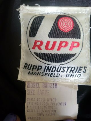 Vintage RUPP RUPPSTER Snowmobile Ski Jacket Coat size Large w/tags 10