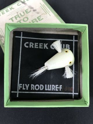 Creek Chub Fly Rod Lure White Chub W/ Box Pop - It Bait Rare Htf Fishing Vintage