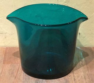 Antique Teal Blue - Green Blown Glass Wine Rinser,  19th Century