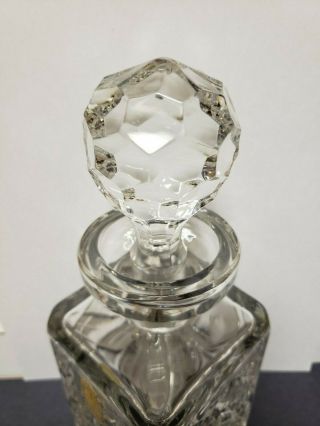 Vintage Imperluxe Hand Cut Lead Crystal Decanter Made in Poland 9 