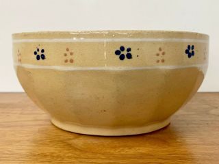Early Antique Yellow Ware Bowl / Primitive Design / 3