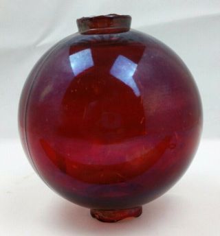 Red Lightning Rod Ball Globe Glass Insulator