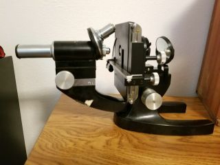 Antique Bausch & Lomb microscope,  1951,  USA Made,  Wood Case and Key 6