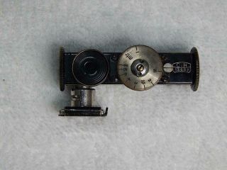 Antique 1920s External Shoe Mount Rangefinder Meters Dark Brown Leica Camera ?