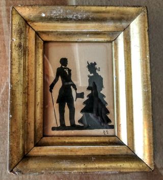 Antique Framed Silhouette,  Pen And Ink